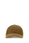 Miu Miu Women Biscuit Corduroy Baseball Cap In Brown