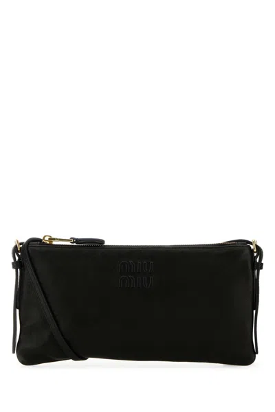 Miu Miu Women Black Leather Crossbody Bag