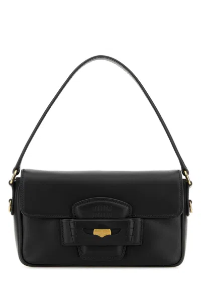 Miu Miu Women Black Leather Handbag