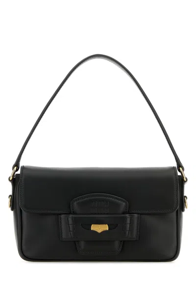 Miu Miu Women Black Leather Handbag