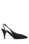 Miu Miu Cone Heel Pointed Toe Pumps In Black