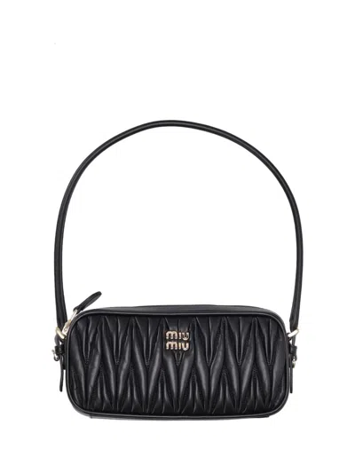 Miu Miu Black Matelasse Shoulder Bag