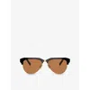 Miu Miu Logo-lettering Navigator-frame Sunglasses In Black