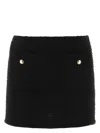 Miu Miu Skirt With Front Pockets And Textured Fabric In Black