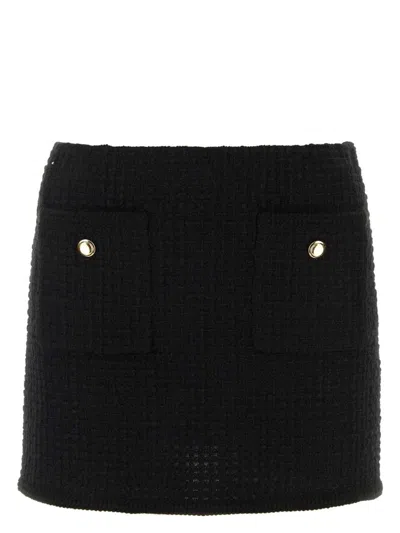 MIU MIU WOMEN'S BOUCLE MINI SKIRT