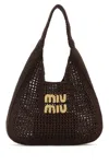 Miu Miu Croquet Shoulder Bag Shoulder Bags Brown