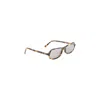Miu Miu Brown Tortoiseshell Rectangular Sunglasses In Brown