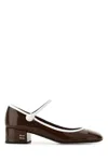 Miu Miu Maroon Round Toe Pumps