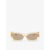 MIU MIU WOMENS BROWN MU 09WS REGULAR-FRAME ACETATE SUNGLASSES