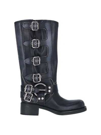 Miu Miu Women Buckle Detail Boots