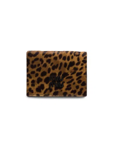 Miu Miu Women's Calf Hair Leather Envelope Card Holder