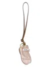 Miu Miu Miumiu Women Miu Ballet Leather Keychain Trick In Pink & Purple
