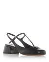Miu Miu Slingback-pumps Aus Lackleder In Nero