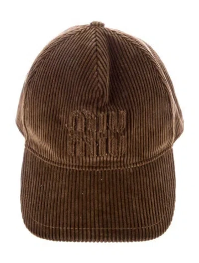 Pre-owned Miu Miu Women's Cap In Brown