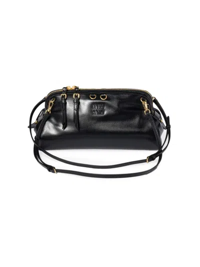 MIU MIU WOMEN'S CAPRICE SHINY LEATHER SHOULDER BAG