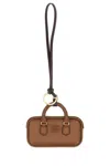 Miu Miu Women Caramel Leather Keyring