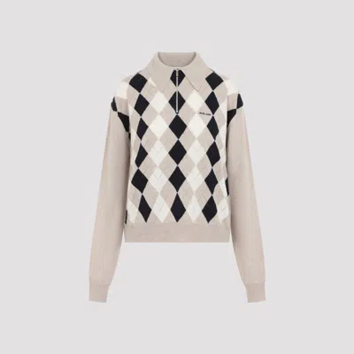 MIU MIU MIU MIU WOMEN'S CASHMERE POLO NECK SWEATER