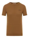 Miu Miu Women Cashmere Short Sleeve Sweater In Brown
