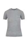 Miu Miu Textured Pattern Cashmere T-shirt