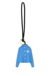 Miu Miu Women Cerulean Blue Leather Keyring