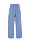 Miu Miu Women's Cerulean Blue Poplin Pyjama Pant