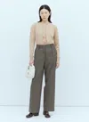 Miu Miu Women Check Pants In Brown