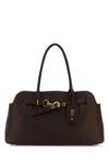 Miu Miu Women Chocolate Leather Aventure Shoulder Bag In Brown