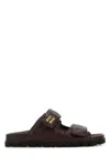 Miu Miu Dark Brown Leather Sandals