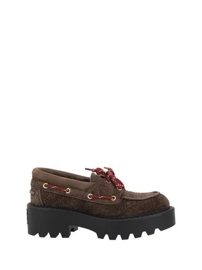 Miu Miu Women Chunky Sole Loafers In Brown