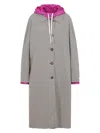 Miu Miu Cappuccino Cotton Blend Reversible Overcoat In Nude & Neutrals