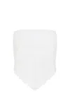 Miu Miu Embroidered Slubbed Canvasbandana Top