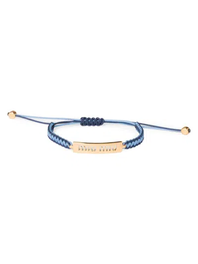 MIU MIU WOMEN'S COTTON AND METAL BRACELET