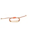Miu Miu Women's Cotton And Metal Bracelet In Orange