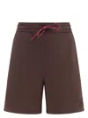 Miu Miu Cotton Bermuda Shorts In Brown