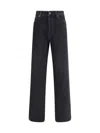 Miu Miu Jeans With Belt Loops In Black