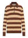 Miu Miu Logo Embroidered Long-sleeved Polo T-shirt In Multi