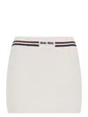 Miu Miu Cotton Mini Skirt Crochet Effect