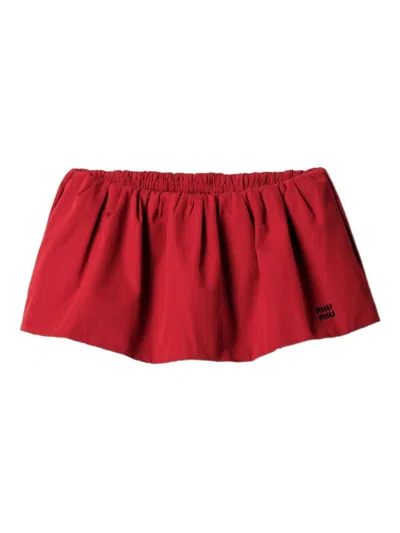 Miu Miu Women Cotton Mini Skirt