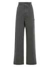 Miu Miu Women Pinstripe Pants In Green