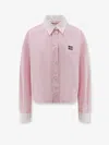 Miu Miu Cotton Shirt With White Collar And Cuffs