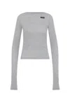 Miu Miu Logo Long-sleeved Top