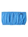 Miu Miu Cropped Top Popeline Spaghetti Straps In Blue