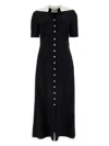 Miu Miu Crystal-embellished Crepe Flared Dress