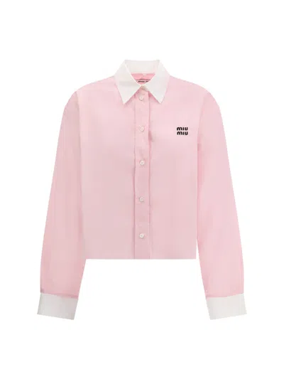 MIU MIU MIU MIU WOMEN CROPPED SHIRT