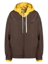 Miu Miu Hooded Bomber Jacket In Brown