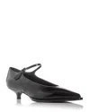 Miu Miu 35 Mary-jane Pumps In Brushed Leather In Nero