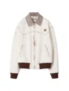 Miu Miu Zip-up Oversized Jacket In White