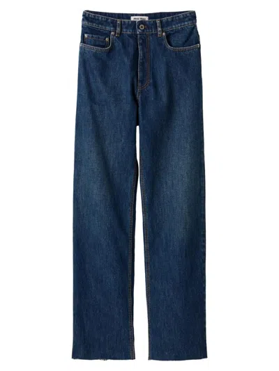 Miu Miu Women's Denim Jeans In Blue