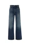 Miu Miu High Waist Wide Leg Denim Trousers In Blue