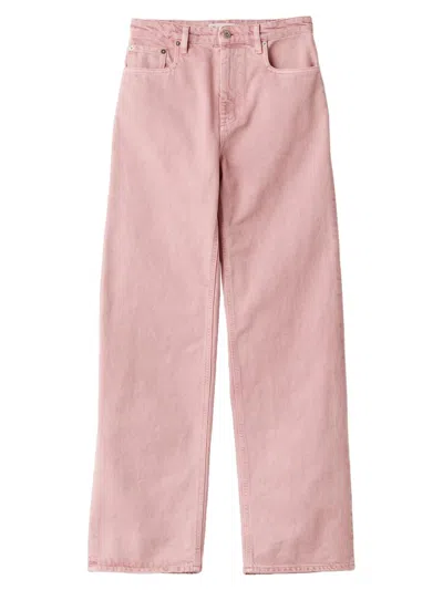 Miu Miu Women's Denim Jeans In Pink
